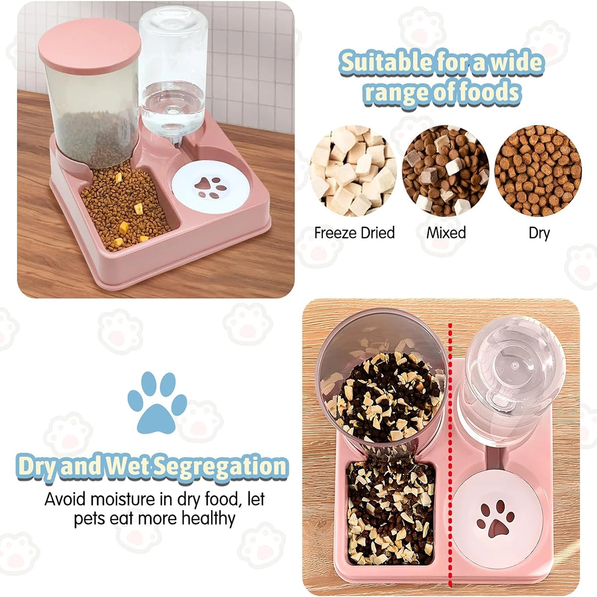 WhiskerWise Duo Diner: Comida inteligente para mascotas modernas 