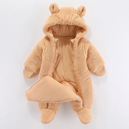 Cosy Cub Hooded Romper – Snug Comfort for Your Little Explorer