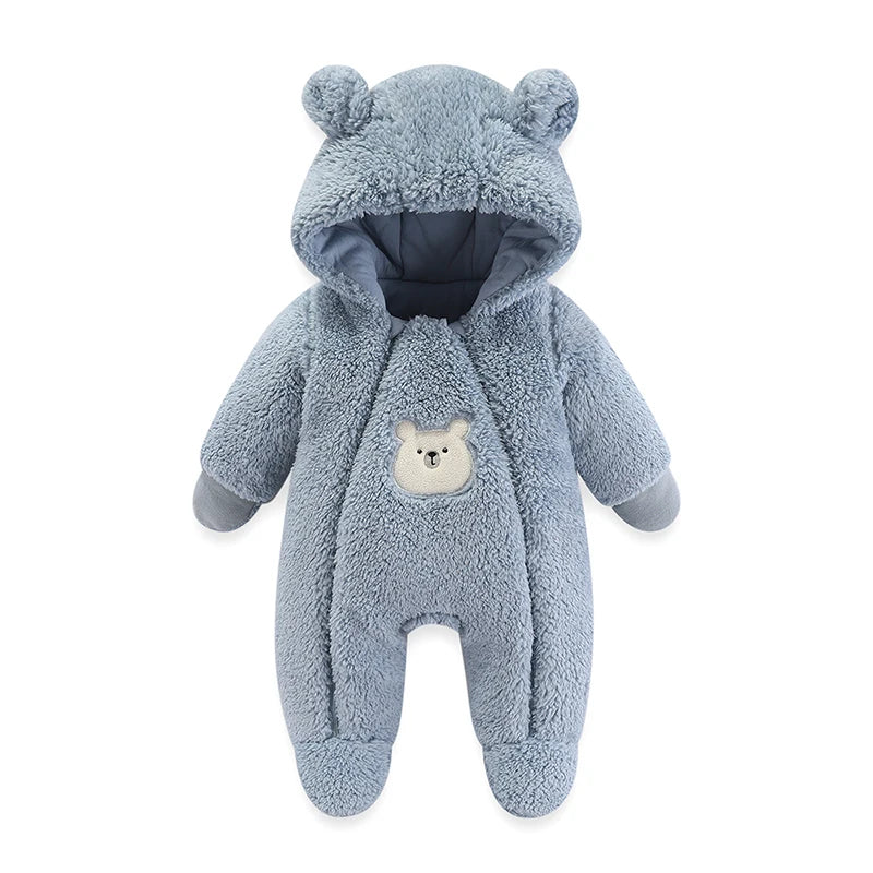 Cosy Cub Hooded Romper – Snug Comfort for Your Little Explorer
