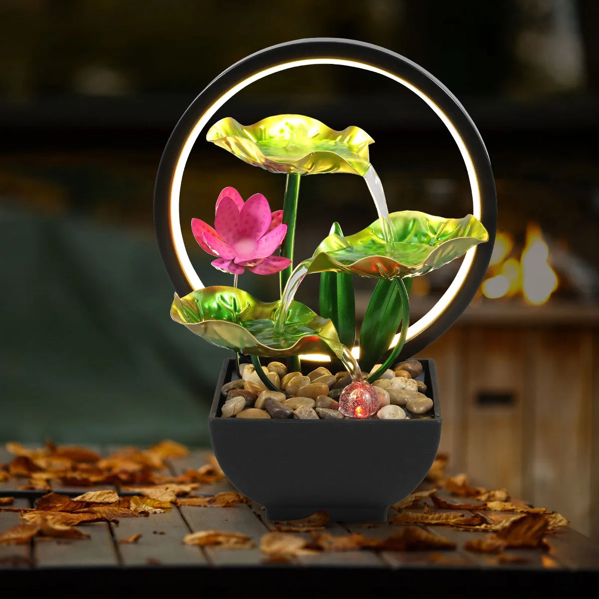 AquaGlow Stonefall Fountain – A Touch of Tranquillity for Your Space